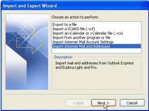 Huong dan chuyen Email (mesage) tu chuong trinh Outlook Express sang Microsoft Outlook?