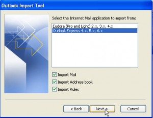 Huong dan chuyen Email (mesage) tu chuong trinh Outlook Express sang Microsoft Outlook?